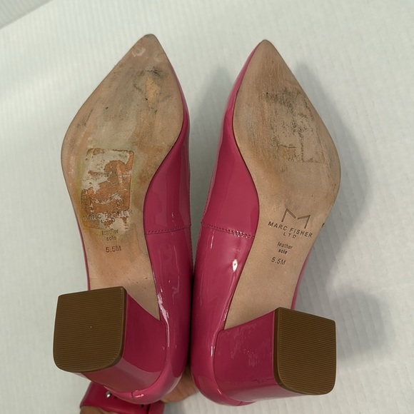 NWOB!! Marc Fisher - Zala Block Heel Pump - Dark Pink Patent - Size 5.5 - Picture 5 of 8